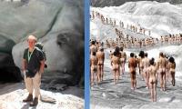 Klimaaktion von GreanPeace Schweiz mit dem US Fotografen Spencer Tunick